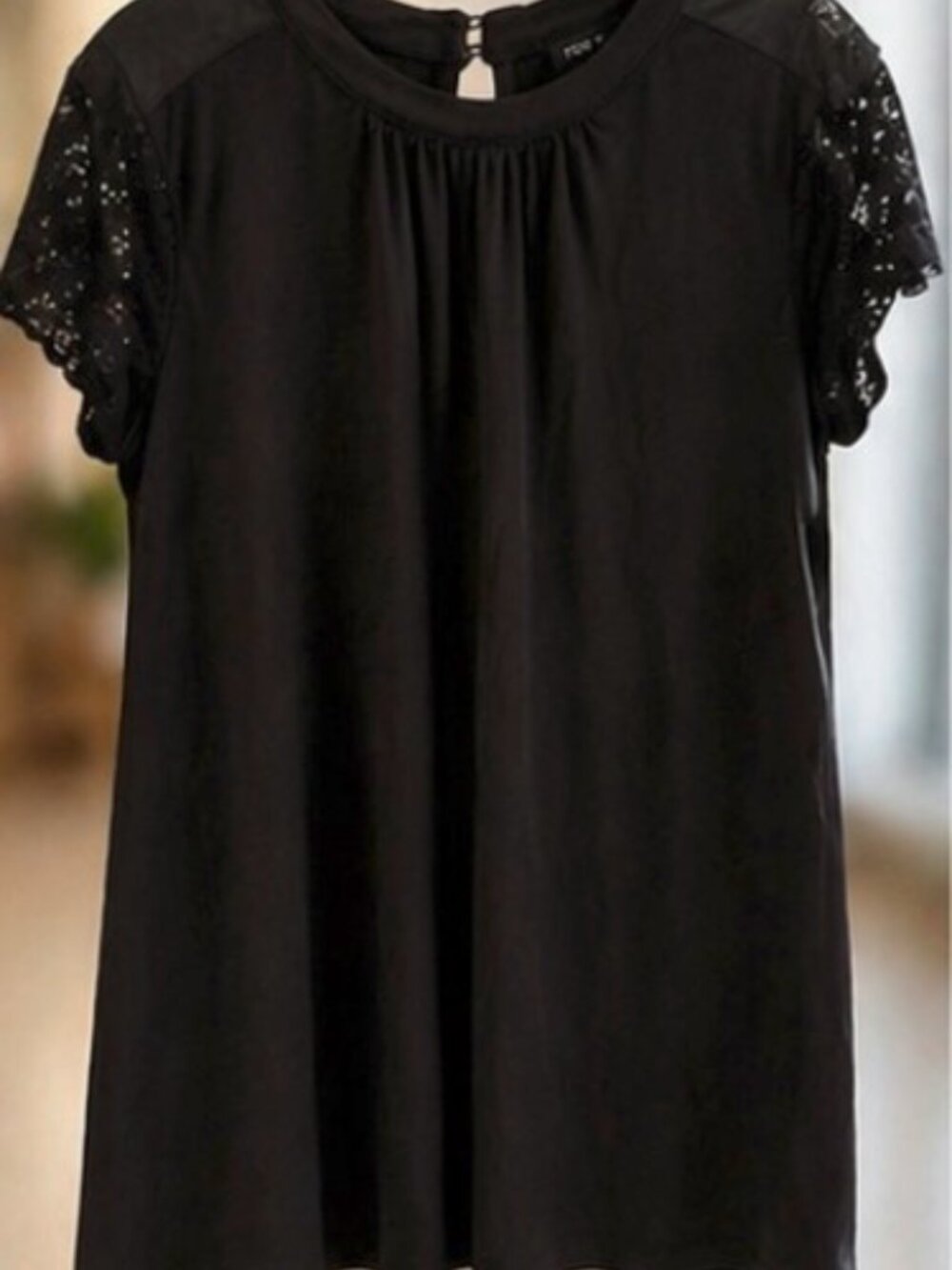 Torrid Black Lace Sleeve Blouse – Size 2
